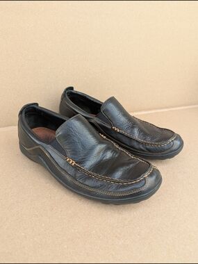 Cole Haan Tucker Venetian Black Leather Slip On Loafer Driving Shoes Men's 10M